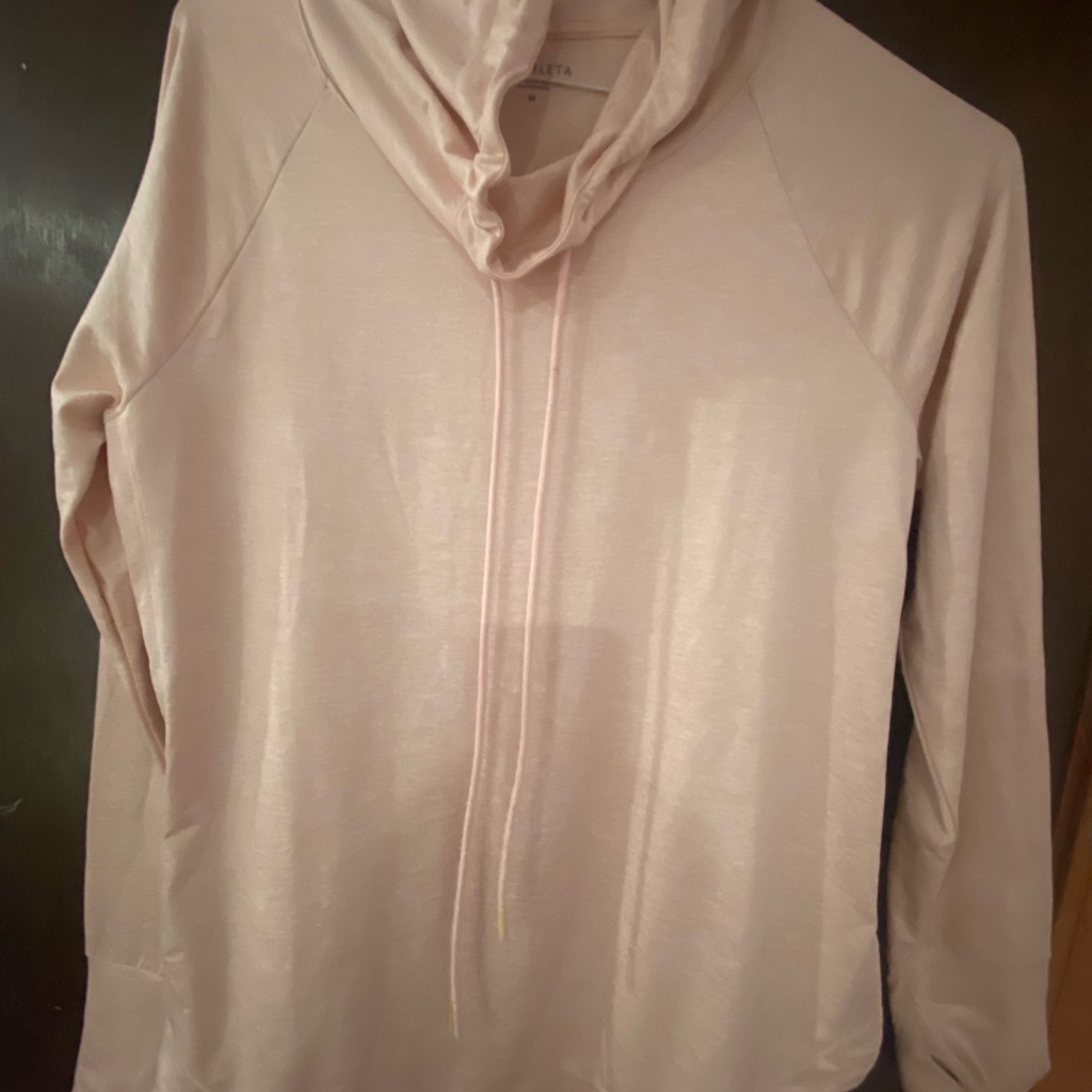 Athleta Blush Pink Cowl Neck Hoodie